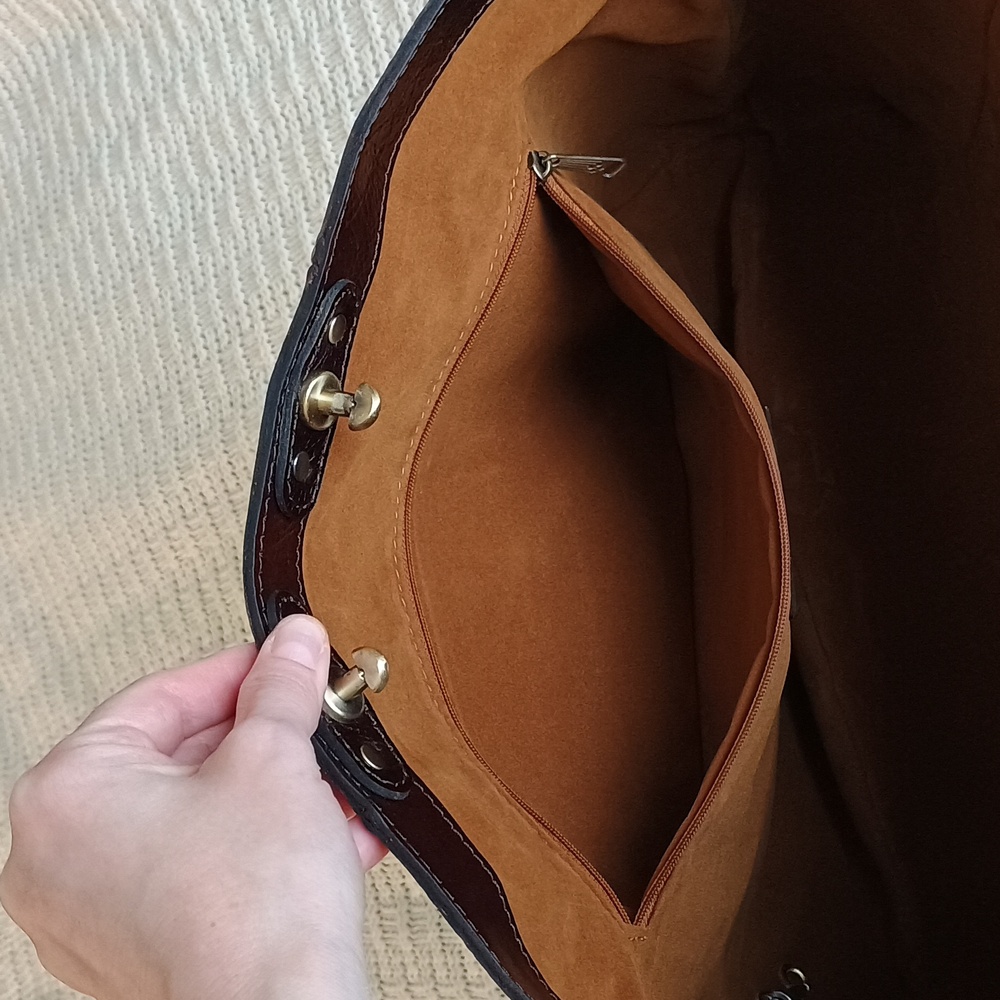 🆕 Patricia Nash Genuine Leather Benvenuto Tote - Picture 9 of 16